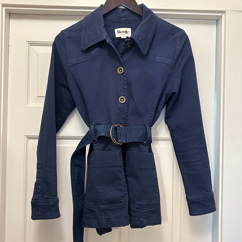*BLUE* Rouje Claude Safari Jacket, Size Small